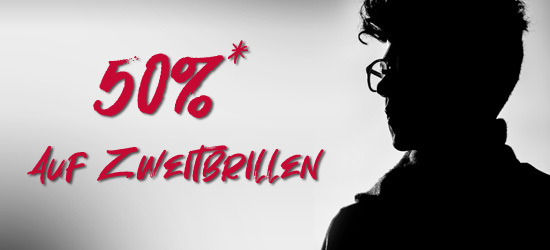 50% auf Zweitbrillen